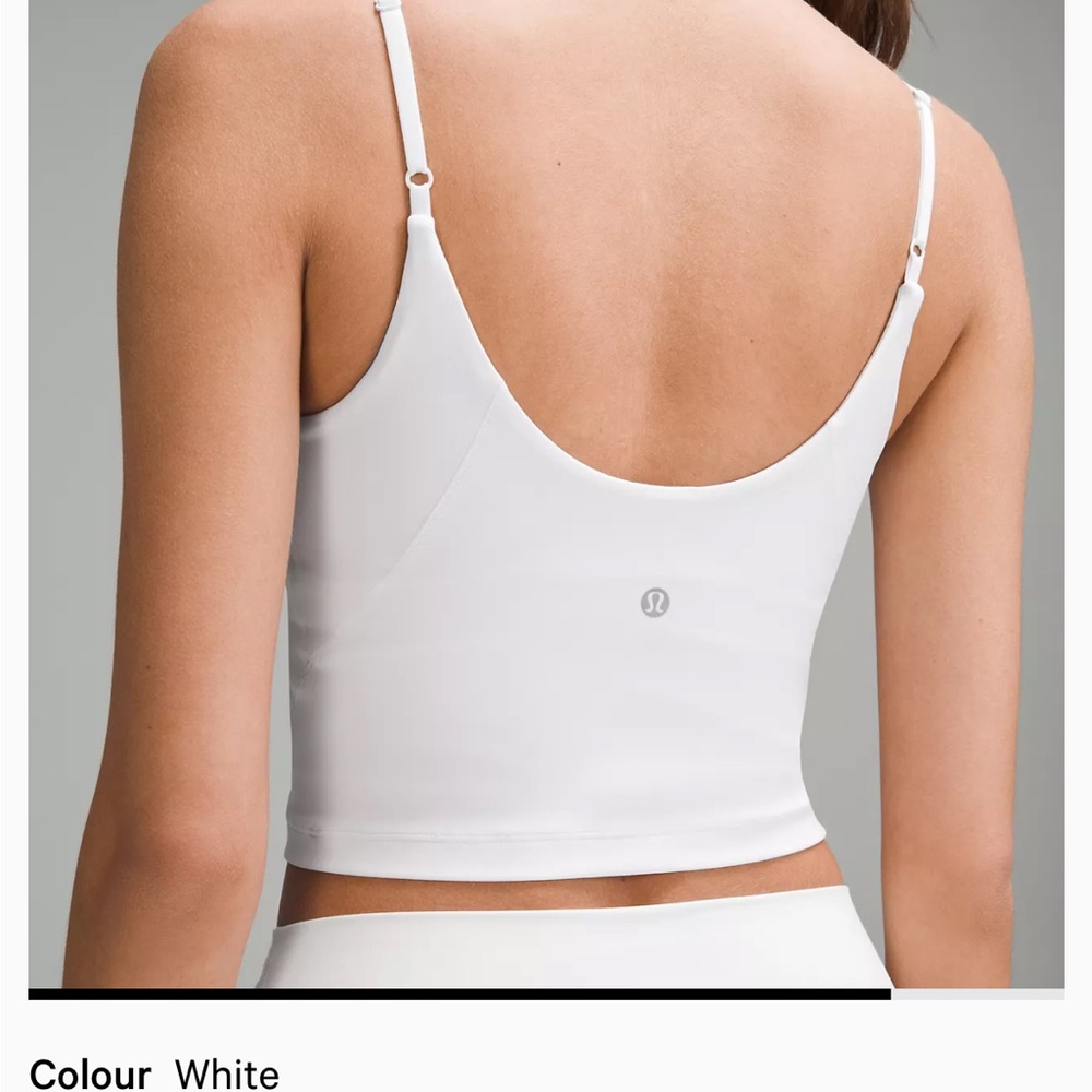Lululemon white align cropped camo tank top